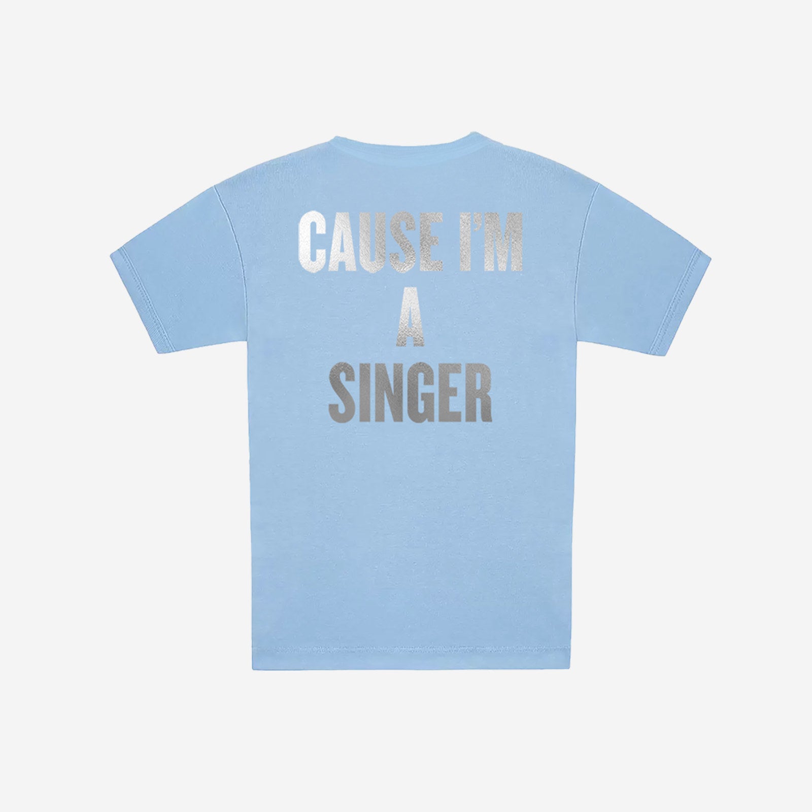 working late silver foil graphic tee