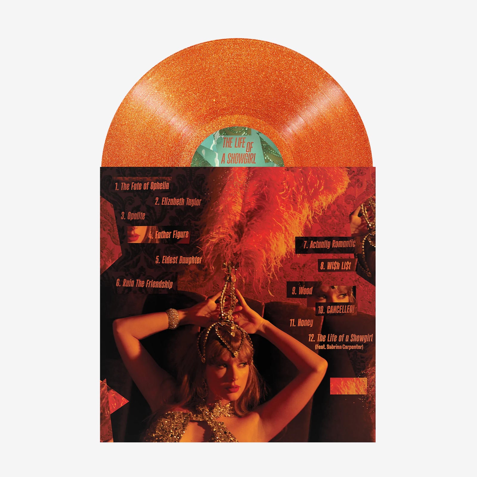 THE LIFE OF A SHOWGIRL: SWEAT AND VANILLA PERFUME PORTOFINO ORANGE GLITTER VINYL