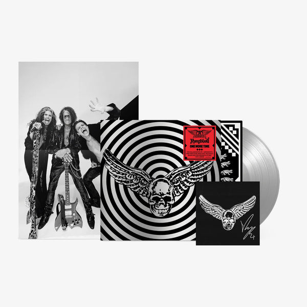 YUNGBLUD - Aerosmith & YUNGBLUD - One More Time - Silver Vinyl (YUNGBLUD Store Exclusive) + Signed Art Card 